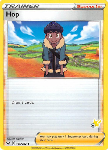 Hop (165/202) (Sello de Pikachu n.° 13) [Battle Academy 2022] 