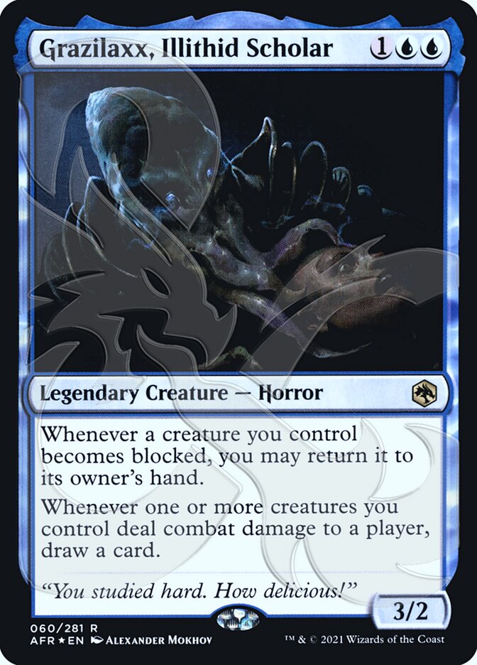 Grazilaxx, Illithid Scholar (Promoción comercial) [Dungeons &amp; Dragons: Adventures in the Forgotten Realms Promos] 