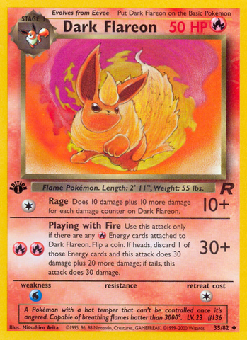 Dark Flareon (35/82) [Equipo Rocket 1.ª edición] 