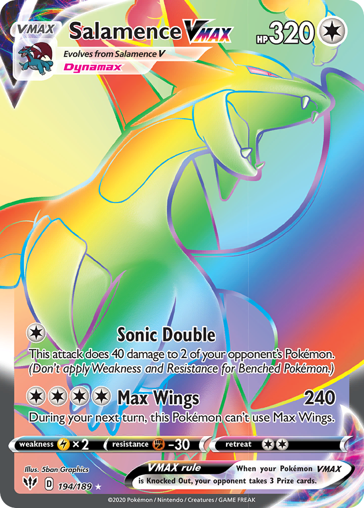 Salamence VMAX (194/189) [Espada y escudo: Oscuridad en llamas] 
