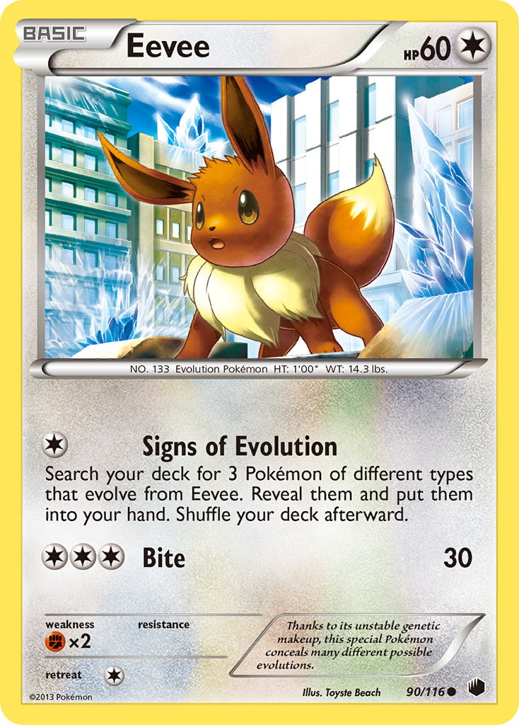 Eevee (90/116) [Blanco y negro: Plasma Freeze] 