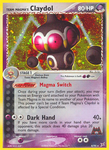 Claydol del equipo Magma (8/95) [EX: Equipo Magma vs Equipo Aqua] 