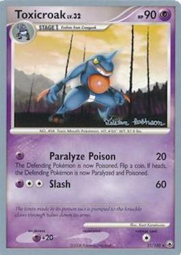 Toxicroak LV.32 (31/100) (Intimidación - Tristan Robinson) [Campeonato Mundial 2008] 