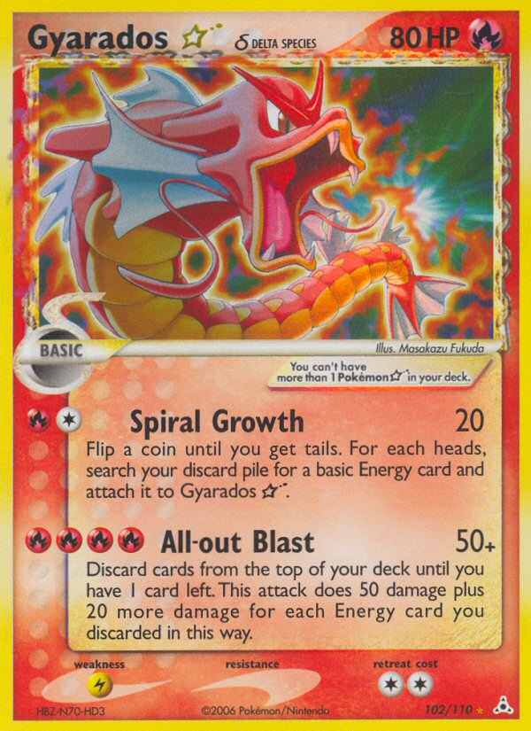 Estrella Gyarados (102/110) (Especie Delta) [EX: Holon Phantoms] 
