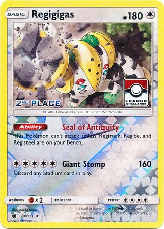 Regigigas (84/111) (Promoción de liga 2do lugar) [Sol y Luna: Crimson Invasion] 