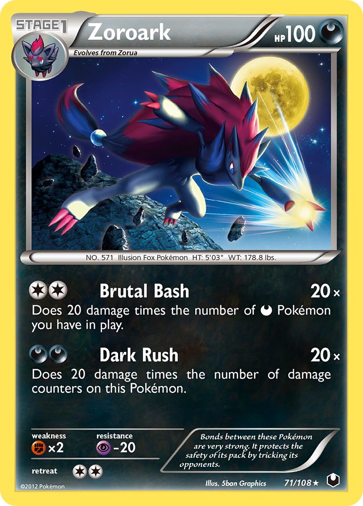 Zoroark (71/108) (Cracked Ice Holo) (Exclusivo de la baraja temática) [Blanco y negro: Exploradores oscuros] 