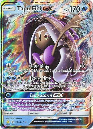 Tapu Fini GX (39/147) (Tarjeta alternativa) (Tarjeta Jumbo) [Sol y Luna: Sombras ardientes] 