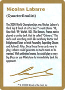 Nicolas Labarre Bio [Barajas del Campeonato Mundial 2000] 