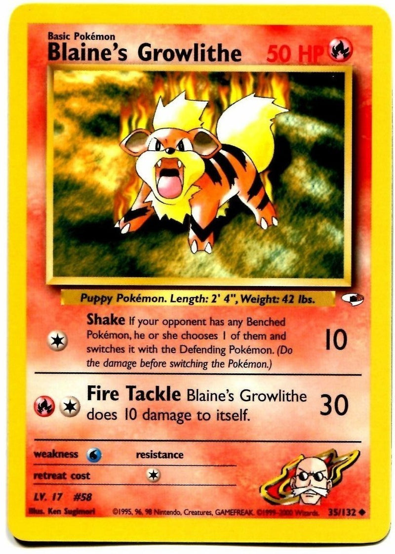 Growlithe de Blaine (35/132) [Gym Heroes Unlimited] 