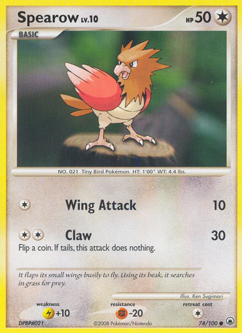 Spearow (74/100) [Diamante y Perla: Amanecer majestuoso] 