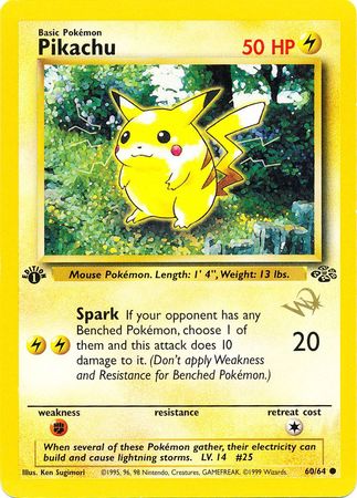 Pikachu (60/64) (Promoción estampada W) [Selva 1.ª edición] 