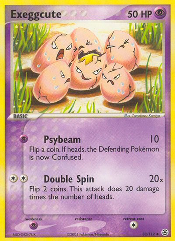 Exeggcute (33/112) [EX: Rojo fuego y verde hoja] 