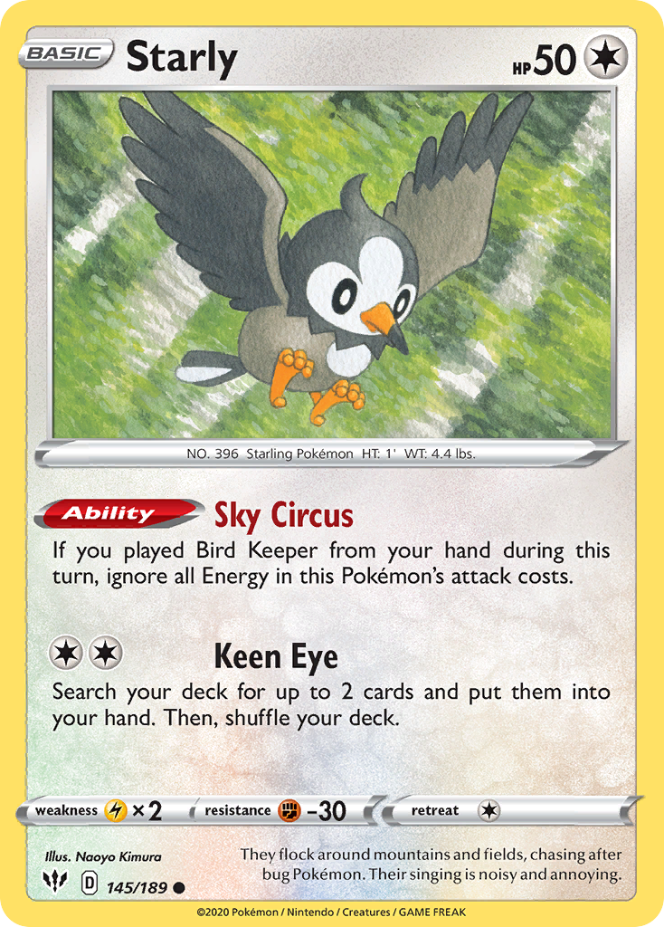 Starly (145/189) [Espada y escudo: Oscuridad en llamas] 
