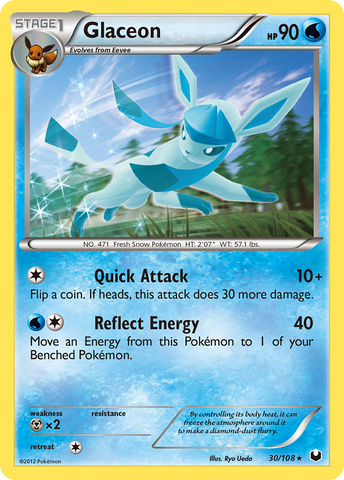 Glaceon (30/108) [Blanco y negro: Exploradores oscuros] 