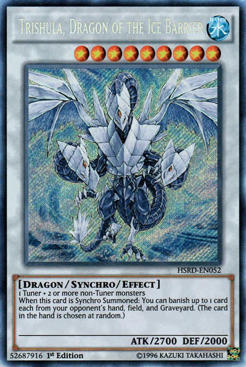 Trishula, Dragón de la Barrera de Hielo [HSRD-EN052] Secreto Raro 