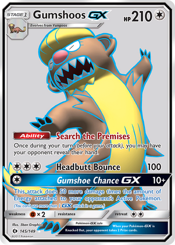 Gumshoos GX (145/149) [Sol y Luna: Conjunto básico] 