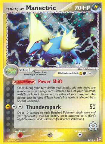 Manectric del Equipo Aqua (4/95) [EX: Equipo Magma vs Equipo Aqua] 