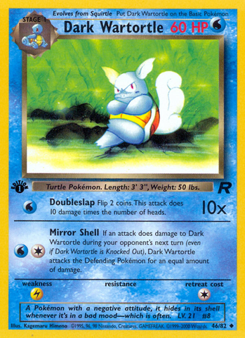 Dark Wartortle (46/82) [Team Rocket 1.ª edición] 