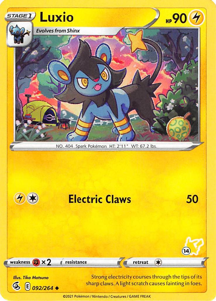 Luxio (092/264) (Sello de Pikachu n.° 14) [Academia de batalla 2022] 