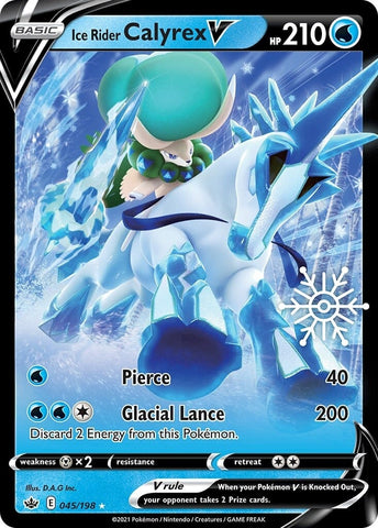 Ice Rider Calyrex V (045/198) (Calendario navideño) [Espada y escudo: Chilling Reign] 