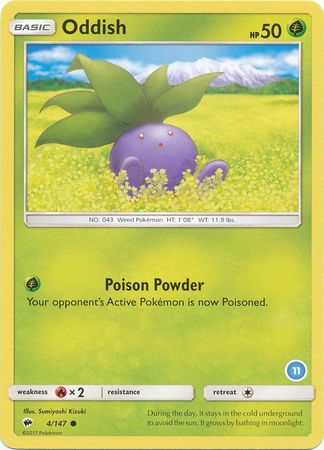 Oddish (4/147) (Exclusivo de la cubierta n.° 11) [Sol y Luna: Kit de entrenador - Alolan Ninetales] 