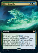 Simplificar demasiado (arte extendido) [Commander 2021] 