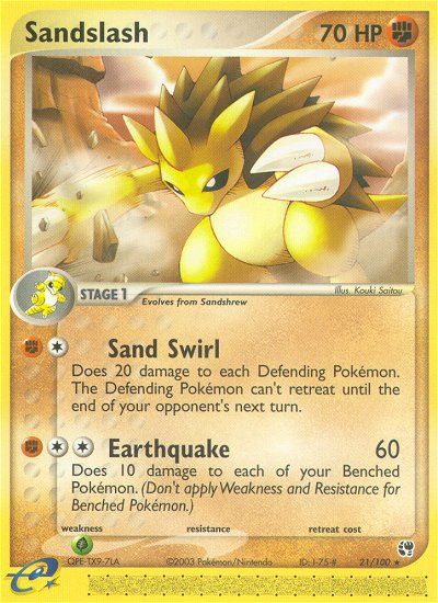 Sandslash (21/100) [EX: Tormenta de arena] 