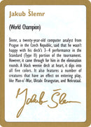 Jakub Slemr Bio [Barajas del campeonato mundial 1997] 