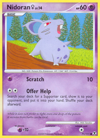 Nidoran (71/111) (Mujer) [Platino: Rivales en ascenso] 