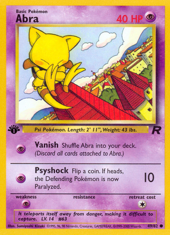 Abra (49/82) [Equipo Rocket 1.ª edición] 