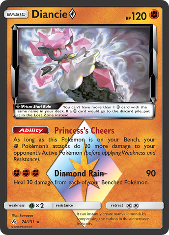 Diancie (74/131) (Estrella prisma) [Sol y luna: Luz prohibida] 