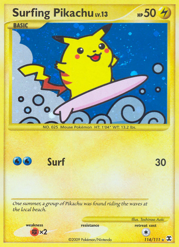 Surfeando Pikachu (114/111) [Platino: Rivales en ascenso] 