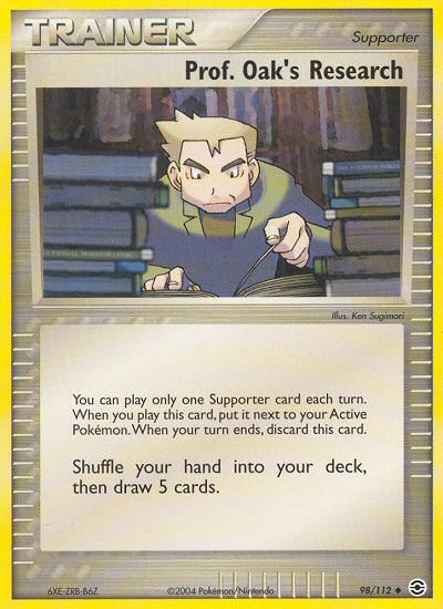 Investigación del Prof. Oak (98/112) [EX: rojo fuego y verde hoja] 