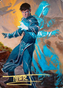 Tarjeta artística Jace, Mirror Mage 1 (firma estampada en oro) [Serie artística Zendikar Rising] 