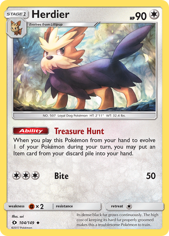 Herdier (104/149) [Sol y Luna: Conjunto básico] 