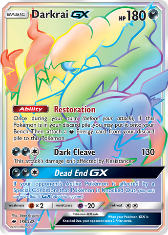 Darkrai GX (158/147) [Sol y Luna: Sombras ardientes] 