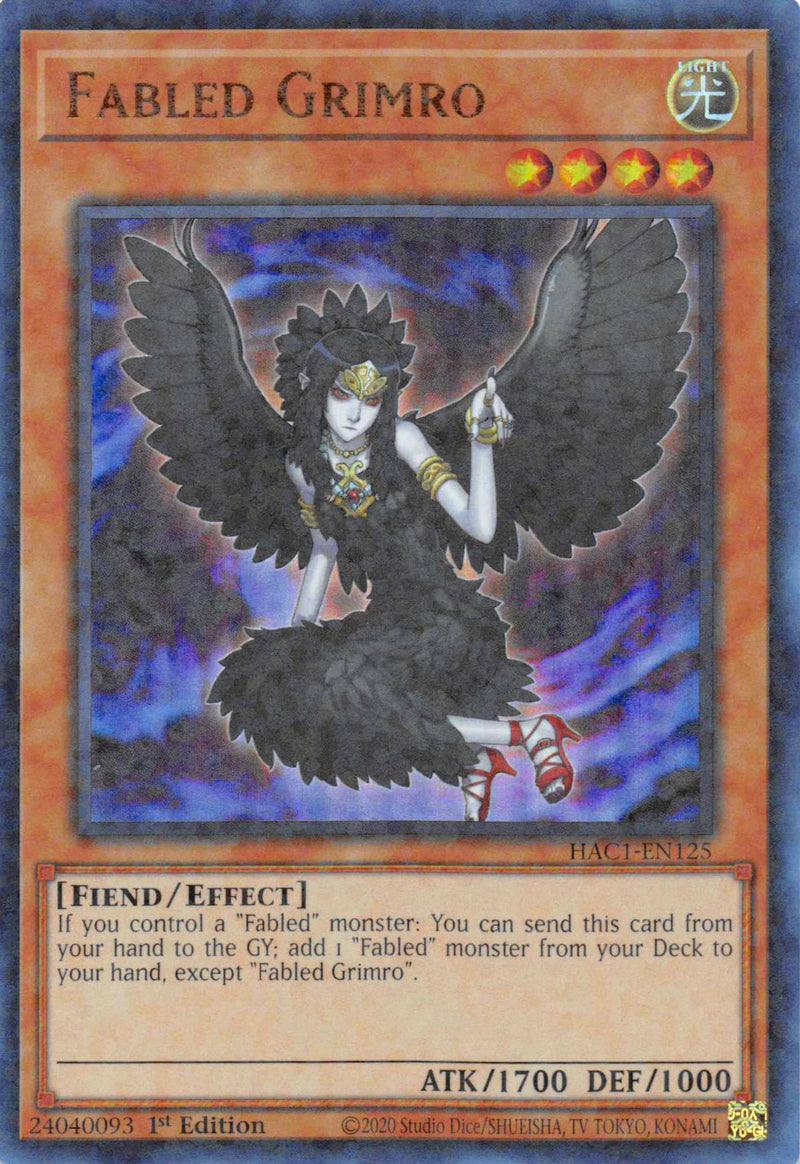 Fabled Grimro (Duel Terminal) [HAC1-EN125] Paralelo Raro 