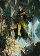 Tarjeta de arte Nissa of Shadowed Boughs 1 (firma estampada en oro) [Serie de arte Zendikar Rising] 
