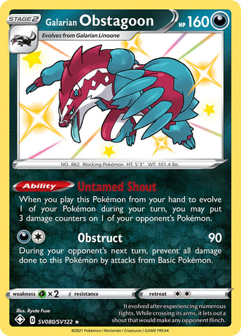 Obstagoon de Galar (SV080/SV122) [Espada y escudo: Destinos brillantes] 