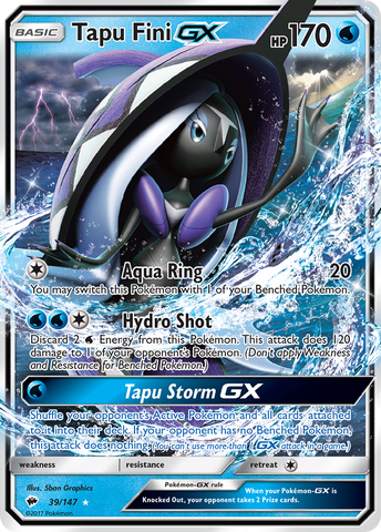 Tapu Fini GX (39/147) [Sol y Luna: Sombras ardientes] 