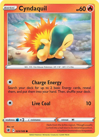 Cyndaquil (023/189) [Espada y escudo: Resplandor astral] 