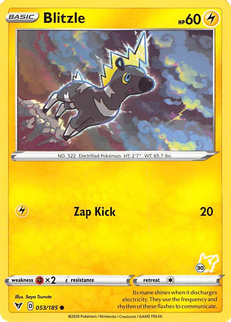 Blitzle (053/185) (Sello de Pikachu n.° 30) [Battle Academy 2022] 