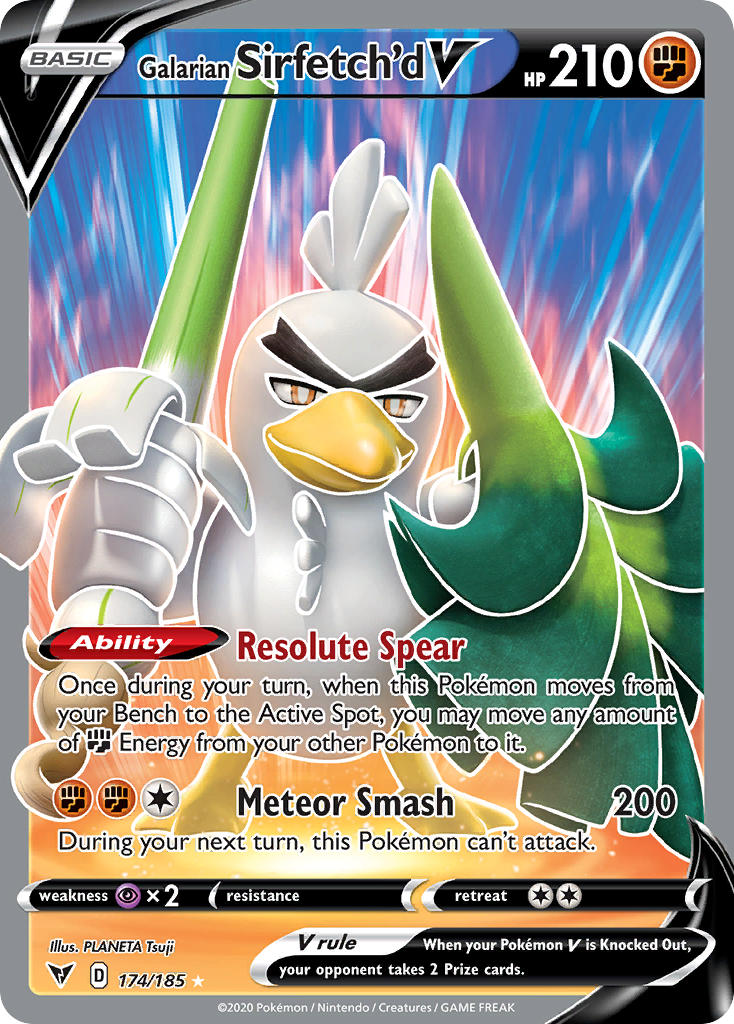 Galarian Sirfetch'd V (174/185) [Espada y escudo: voltaje vívido] 