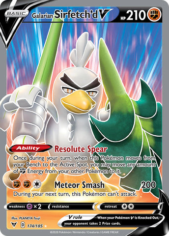 Galarian Sirfetch'd V (174/185) [Espada y escudo: voltaje vívido] 