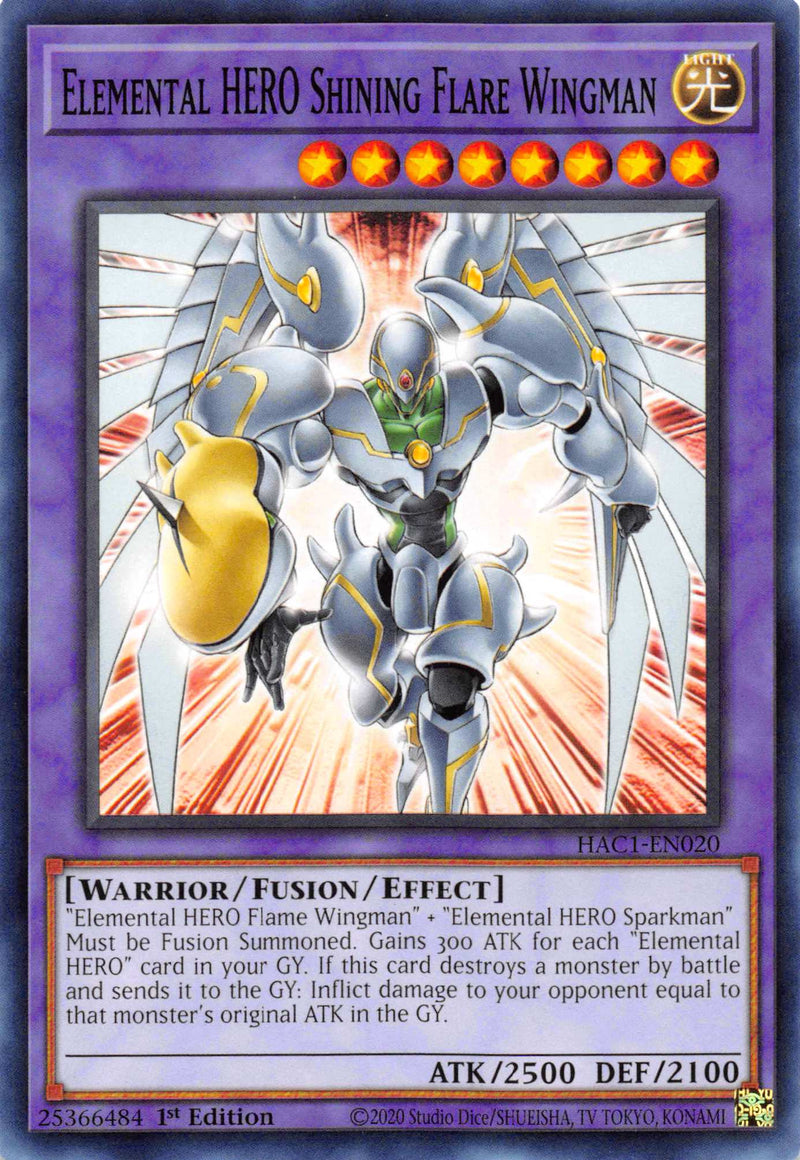 HÉROE elemental Shining Flare Wingman [HAC1-EN020] Común 