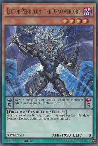 Péndulo Lector, el Dracoverlord [SHVI-EN023] Ultra Raro 
