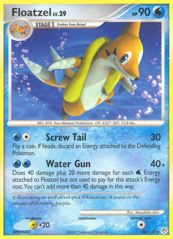 Floatzel (26/130) [Diamante y perla: conjunto básico] 