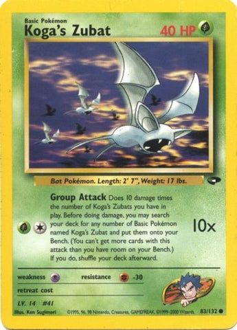 Zubat de Koga (83/132) [Gym Challenge Unlimited] 