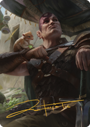 Minsc &amp; Boo, tarjeta artística de Timeless Heroes (38) (firma estampada en oro) [Commander Legends: Battle for Baldur's Gate Art Series] 