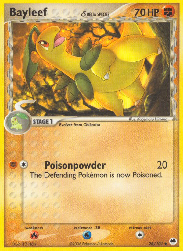 Bayleef (26/101) (Especie Delta) [EX: Dragon Frontiers] 